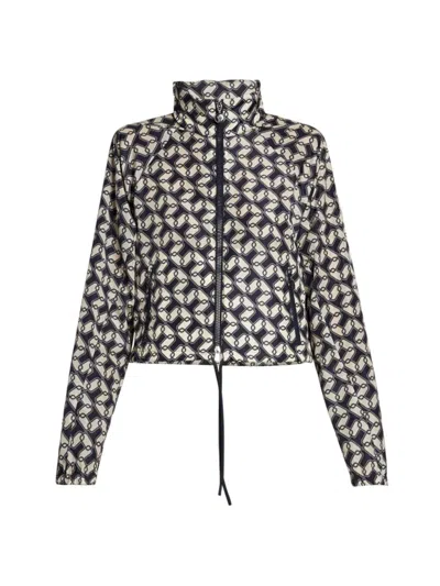 Moncler Marpessa Printed Jacket In Blue