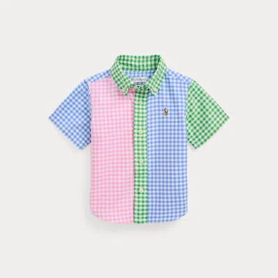 Ralph Lauren Kids' Gingham Oxford Short-sleeve Fun Shirt In Gingham Fun