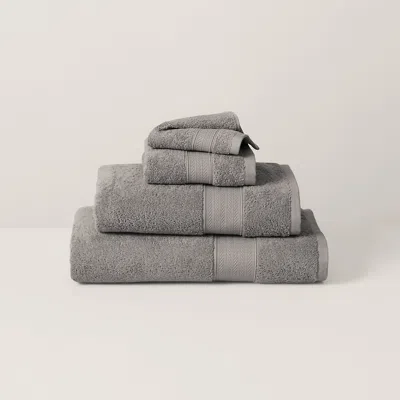 Ralph Lauren Cotton Dawson Towels & Mat In Grey
