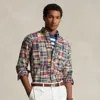 Polo Ralph Lauren Classic Fit Printed Long Sleeve Button Down Shirt In 3247 Madras Patchwork