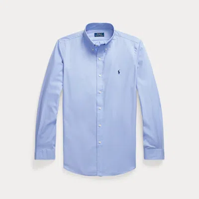 Polo Ralph Lauren Custom Fit Stretch Poplin Shirt In Blue