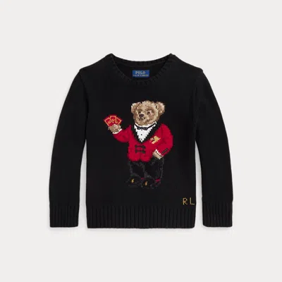 Ralph Lauren Kids' Lunar New Year Polo Bear Jumper In Black