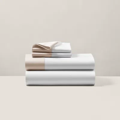 Polo Ralph Lauren Organic Cotton Sateen Border Sheeting In Neutral