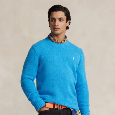 Polo Ralph Lauren Logo Embroidered Crewneck Jumper In Blue