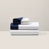 Ralph Lauren Organic Cotton Sateen Border Sheeting In Blue