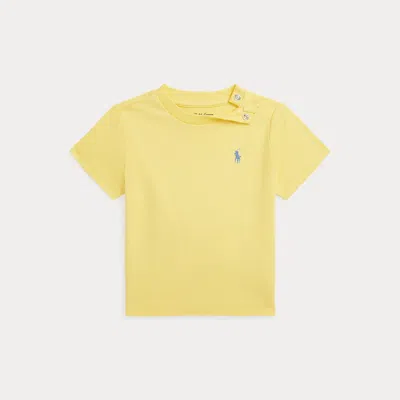 Ralph Lauren Kids' Logo-embroidered Cotton T-shirt In Lime