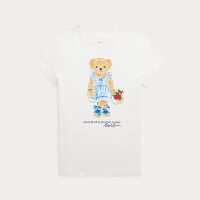 Ralph Lauren Kids' Tee Bear In Bianco