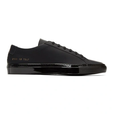 Common Projects Achilles Low Luxe Black Rubber Trainers