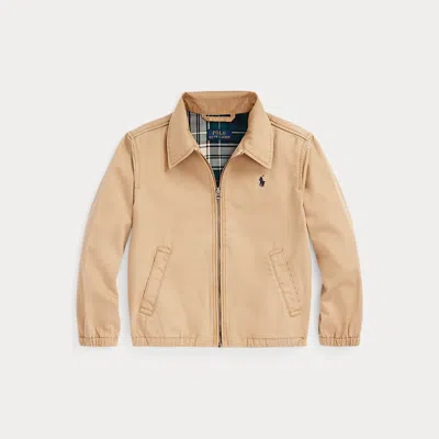 Ralph Lauren Kids' Bayport Cotton Bomber Jacket In Neutrals