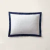 Ralph Lauren Organic Cotton Sateen Border Sham In Blue