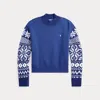 Polo Ralph Lauren Hybrid Mockneck Pullover In Blue