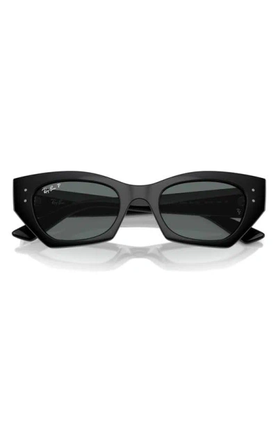 Ray Ban Zena Bio-based Sunglasses Black Frame Grey Lenses Polarized 49-22