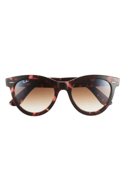 Ray Ban Wayfarer Way Sunglasses Pink Havana Frame Brown Lenses 54-21