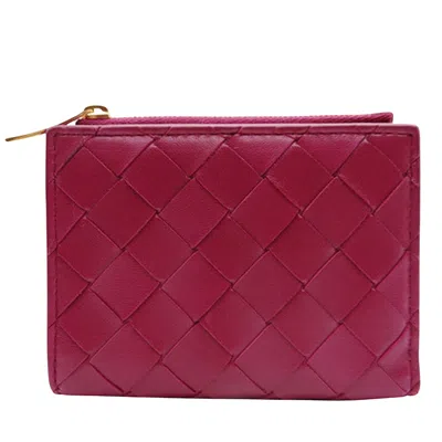 Bottega Veneta Intrecciato Purple Leather Wallet  ()