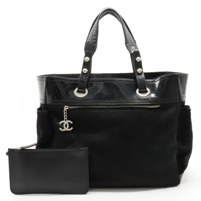 Pre-owned Chanel Black Patent Leather Tote Bag ()