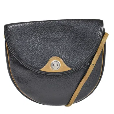 Dior -- Black Leather Shoulder Bag ()