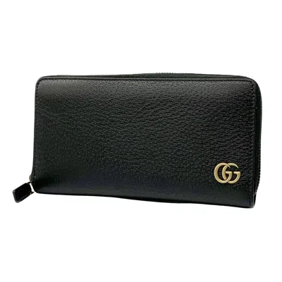 Gucci Gg Marmont Black Leather Wallet  ()