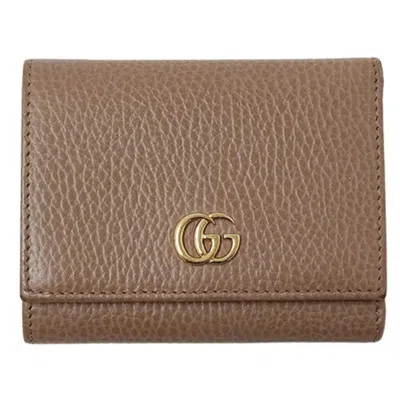 Gucci Gg Marmont Pink Leather Wallet  ()