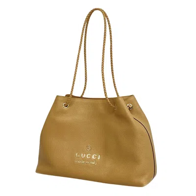 Gucci Gifford Camel Leather Shoulder Bag ()