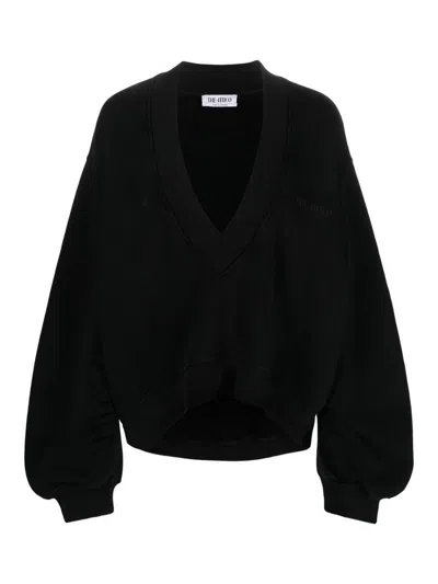 Attico Cotton Sweatshirt In Black