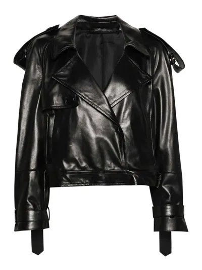 Salvatore Santoro Single-breasted Leather Jacket In Black