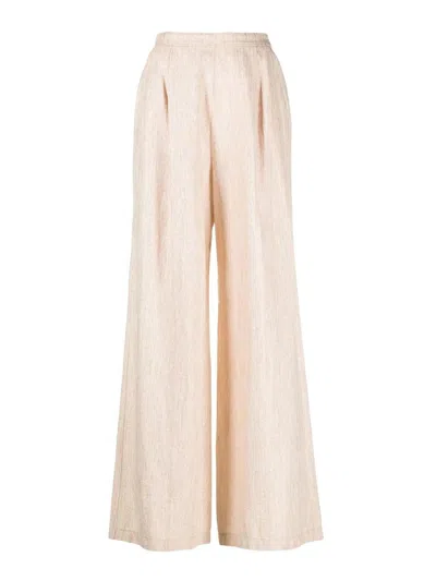 Forte Forte High-waisted Wide-leg Trousers In Beige