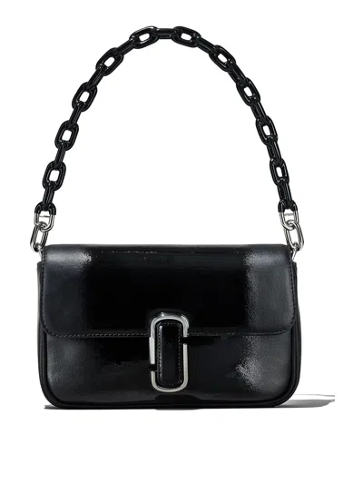 Marc Jacobs The J Marc Leather Shoulder Bag In Black