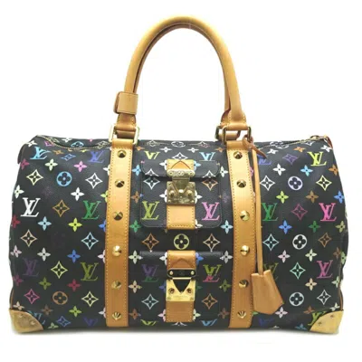 Pre-owned Louis Vuitton Keepall 45 Black Canvas Travel Bag ()