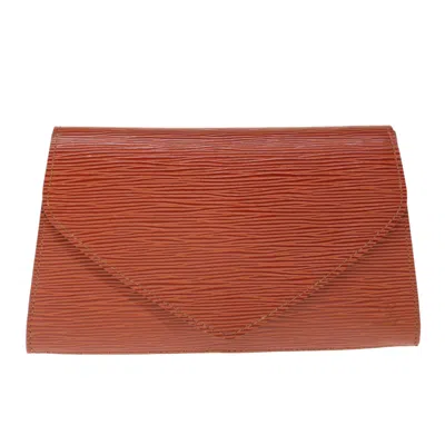 Pre-owned Louis Vuitton Pochette Brown Leather Clutch Bag ()