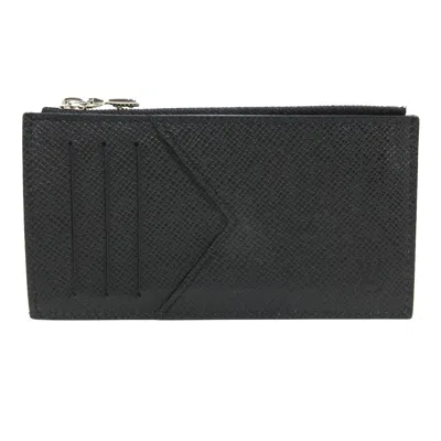 Pre-owned Louis Vuitton Porte-monnaie Et Porte- Carte Black Leather Wallet  ()