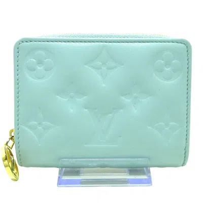 Pre-owned Louis Vuitton Portefeuille Turquoise Leather Wallet  ()