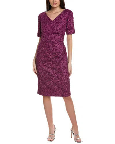Js Collections Gianna Knee-length Dress In Purple