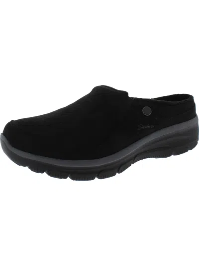 Bobs From Skechers Cruise Womens Faux Suede Casual Clogs In Black