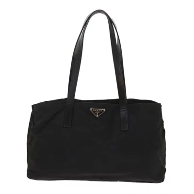 Prada Tessuto Synthetic Tote Bag () In Black