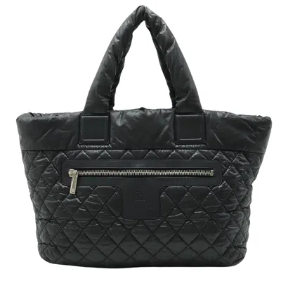 Pre-owned Chanel Coco Cocoon Synthetic Tote Bag () In Black