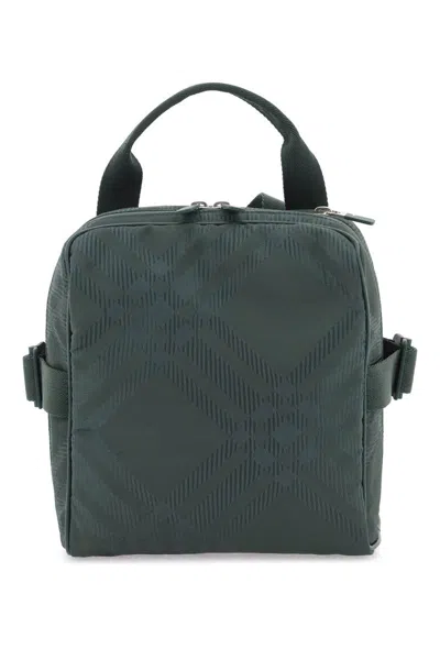 Burberry "jacquard Check-in Shoulder Bag In Green