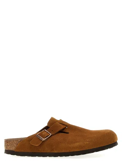 Birkenstock Boston Bs Flat Shoes In Brown