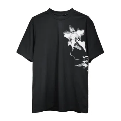 Y-3 Logo Cotton T-shirt In Black