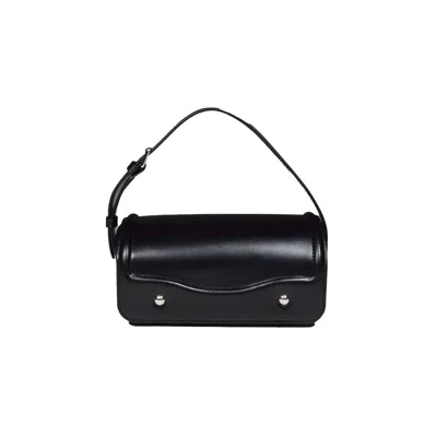 Lemaire Ransel Glossy Leather Handbag In Black