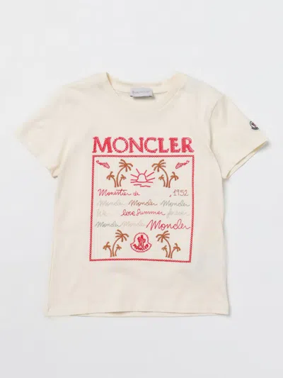 Moncler T-shirt  Kids Colour Cream In White