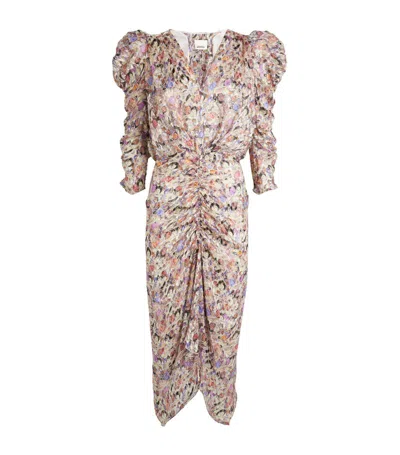 Isabel Marant Silk-blend Printed Nemil Midi Dress In Neutral