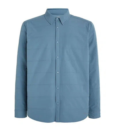 Snow Peak Water-repellent Insulated Shirt Jacket In Blue