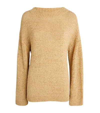 Tove Off-the-shoulder Juin Jumper In Beige