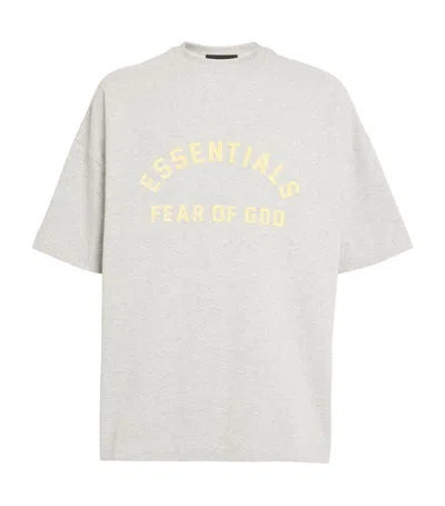 Essentials Cotton Logo T-shirt In Grey