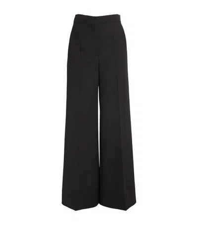 Stella Mccartney Wool Wide-leg Trousers In Black