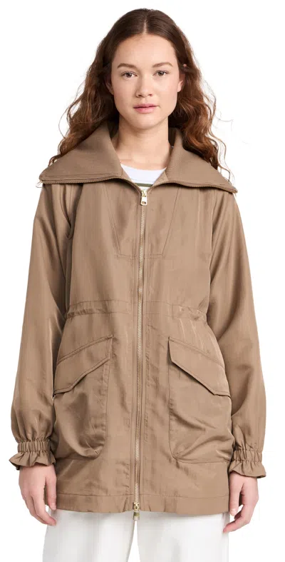 Varley Alison Utility Jacket In Taupe Stone