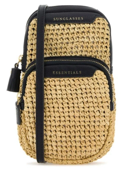 Anya Hindmarch Woman Raffia Crossbody Bag In Brown