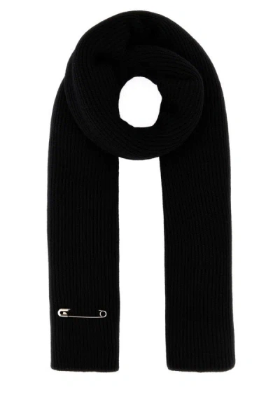 Balenciaga Man Black Wool Scarf