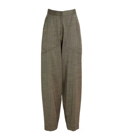 Stella Mccartney Wool Tapered Trousers In Grey