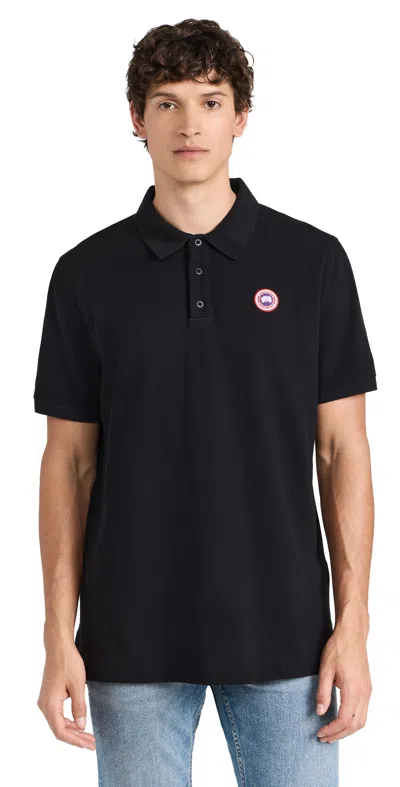Canada Goose Beckley Cotton Polo Shirt In Black
